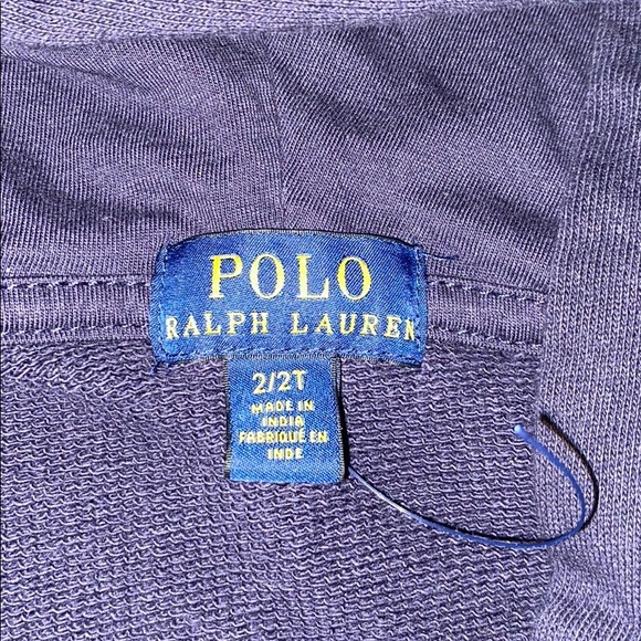 POLO zip up hoodie. 2T - Picture 2 of 3